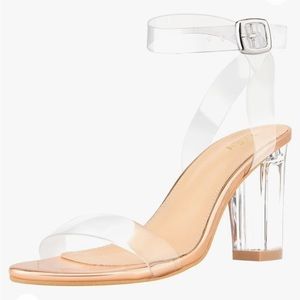 Clear block open toe heals